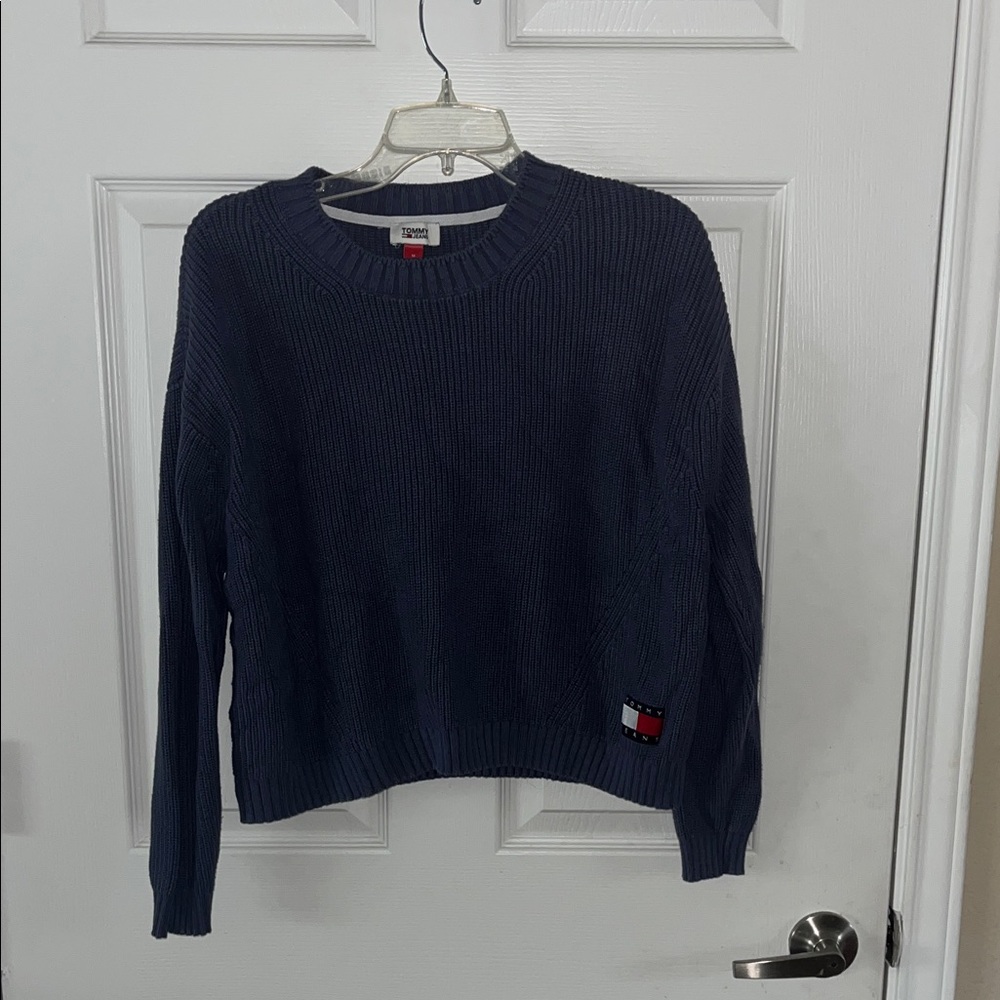 FINAL PRICE Tommy Hilfiger Women's Blue Crew Neck Sweater